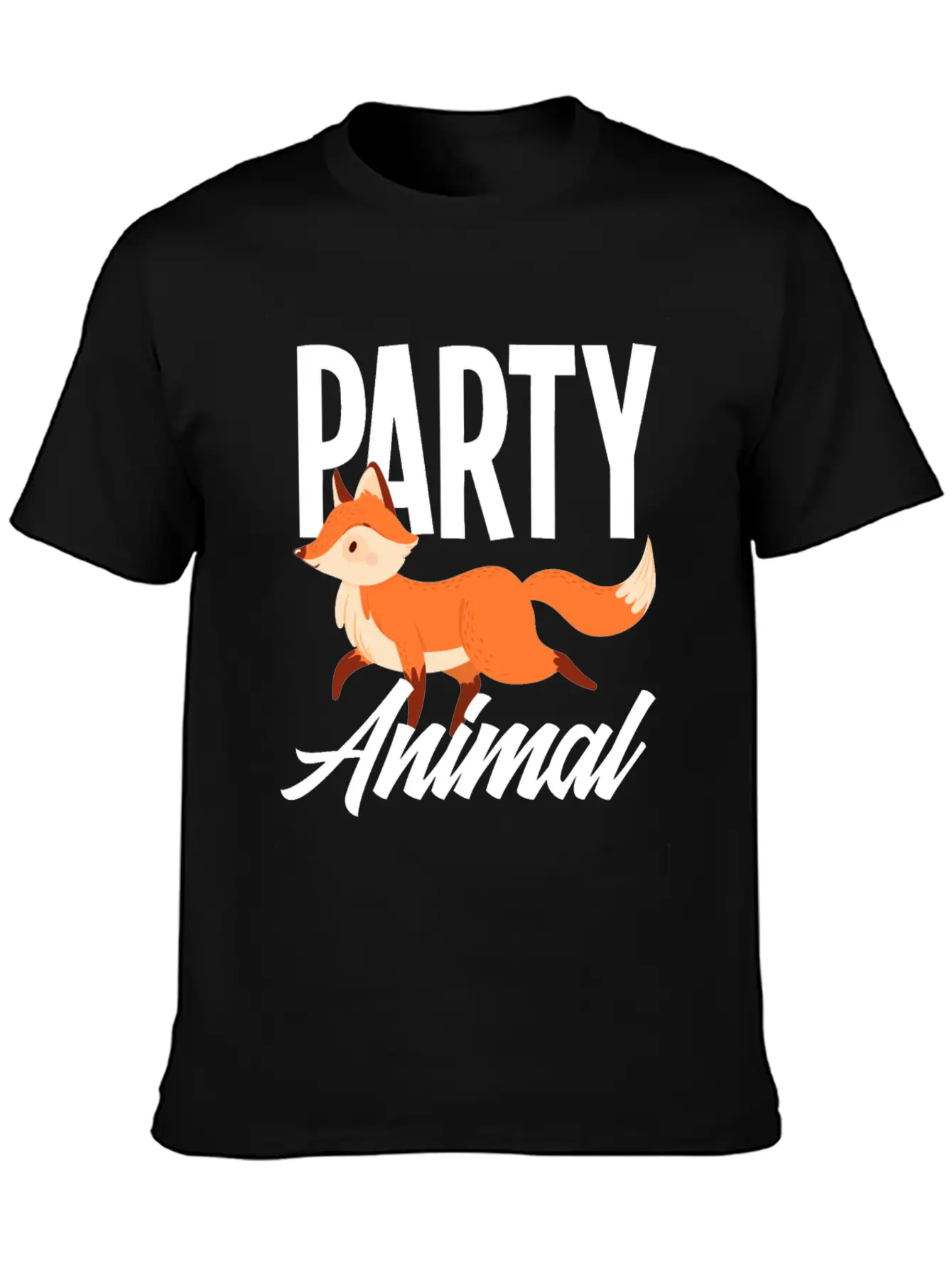 Fox Party Animal Fox Gift Essential Cotton Tee For Daily Outfits – Unisex Style