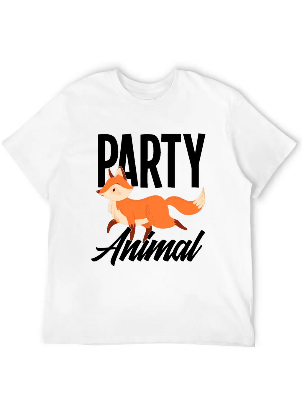 Fox Party Animal Fox Gift Essential Cotton Tee For Daily Outfits – Unisex Style