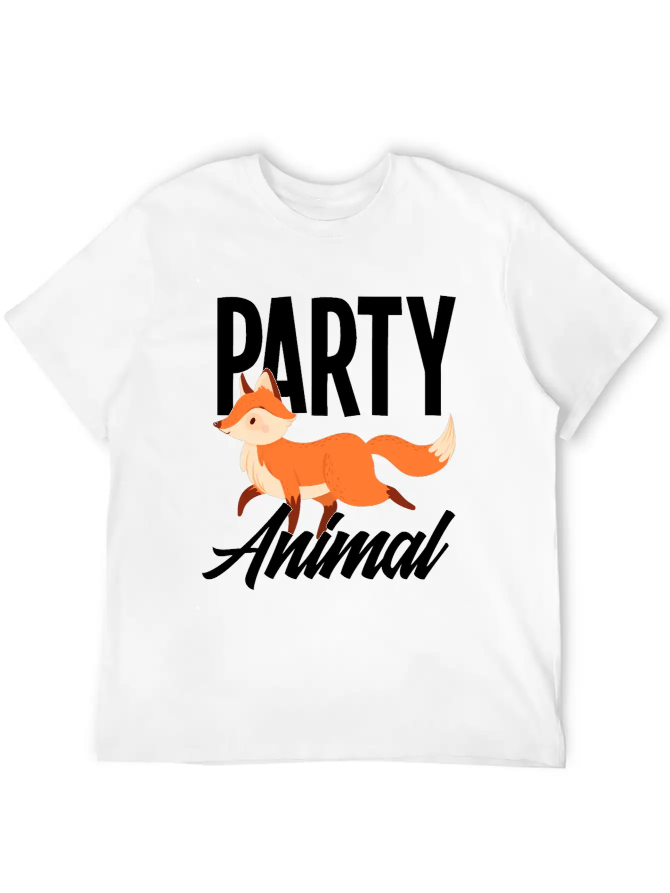 Fox Party Animal Fox Gift Essential Cotton Tee For Daily Outfits – Unisex Style