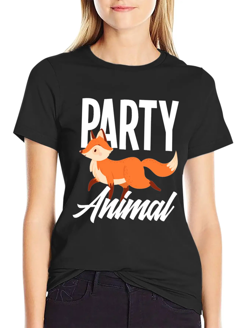 Fox Party Animal Fox Gift Essential Cotton Tee For Daily Outfits – Unisex Style