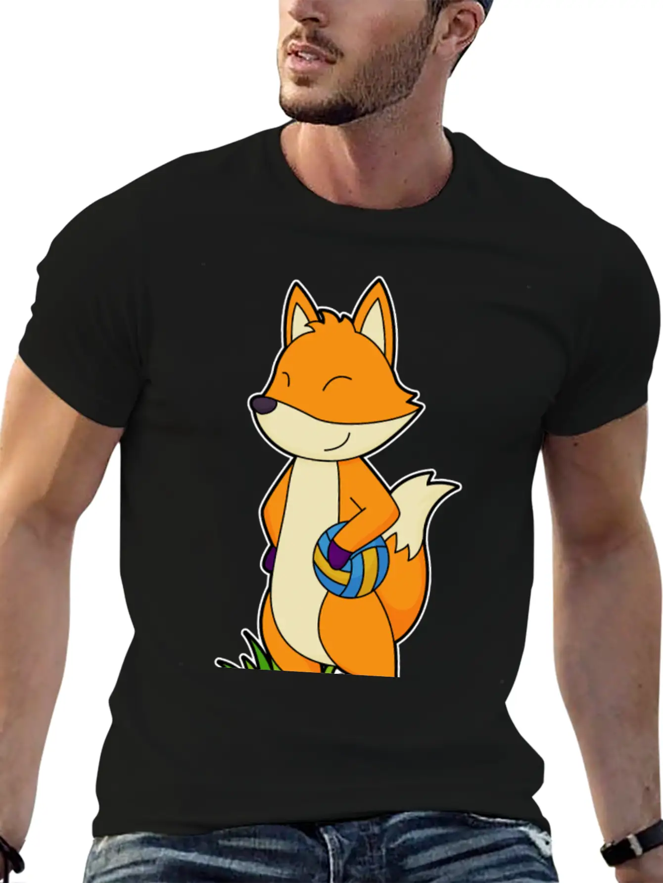 Fox Volleyball Sports Basic Graphic T-Shirt – Daily Comfort In Soft Cotton