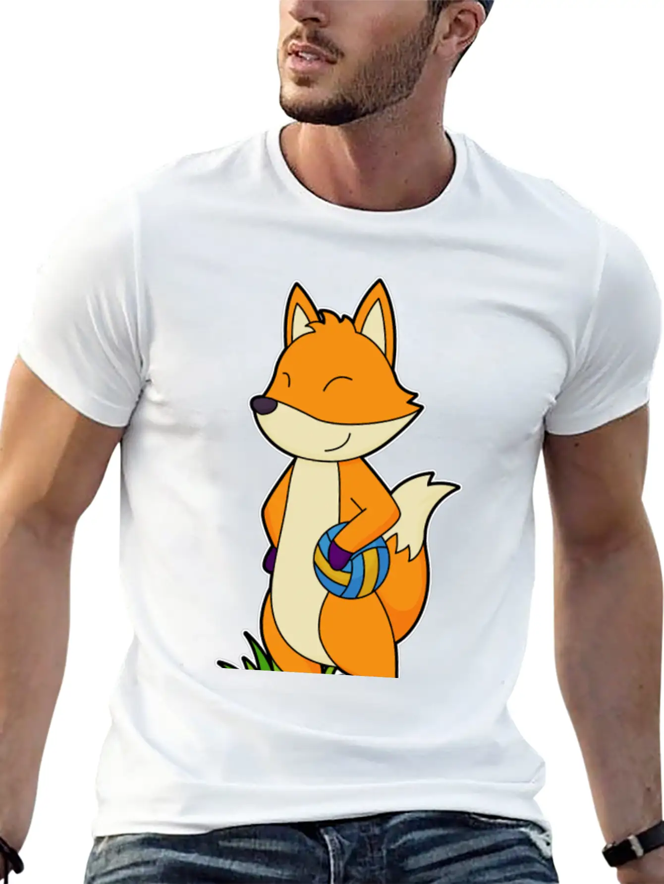 Fox Volleyball Sports Basic Graphic T-Shirt – Daily Comfort In Soft Cotton