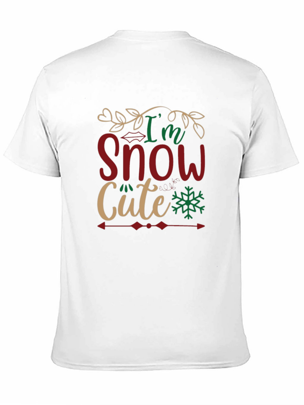 Im Snow Cute Black Graphic T-Shirt