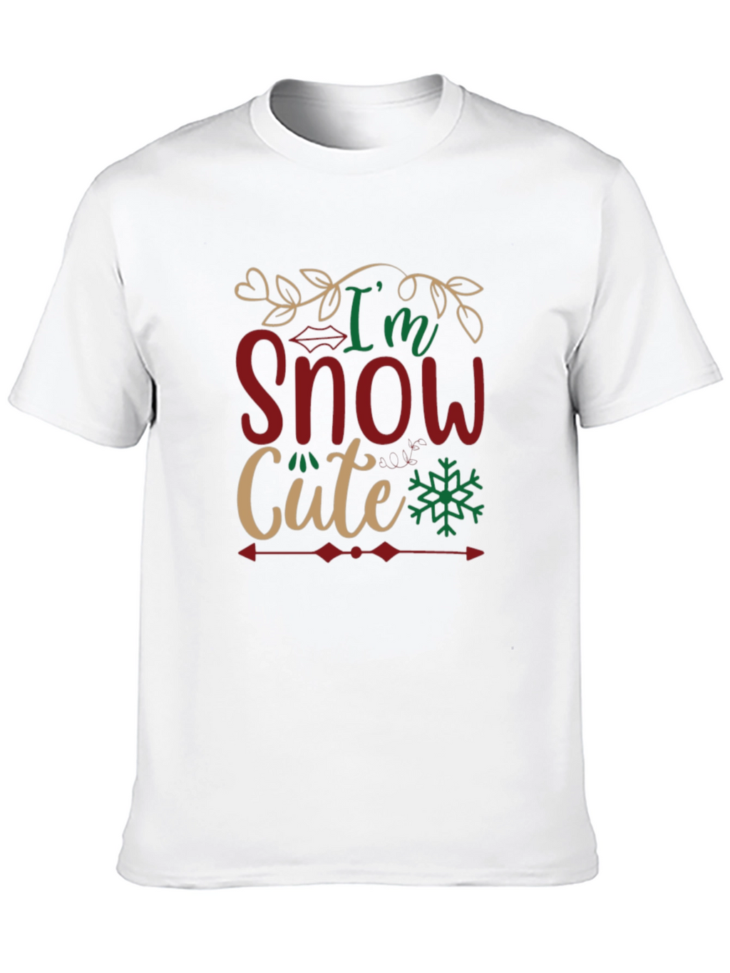 Im Snow Cute Black Graphic T-Shirt