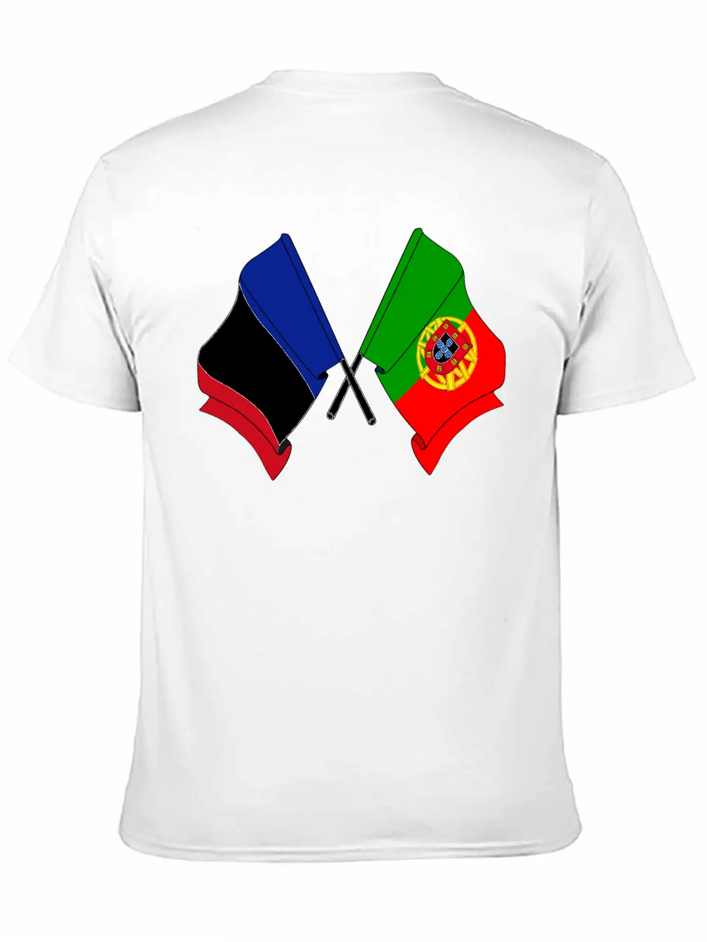 France Flag And Portugal Flag Crossed Essential Cotton Tee For Daily Outfits – Unisex Style