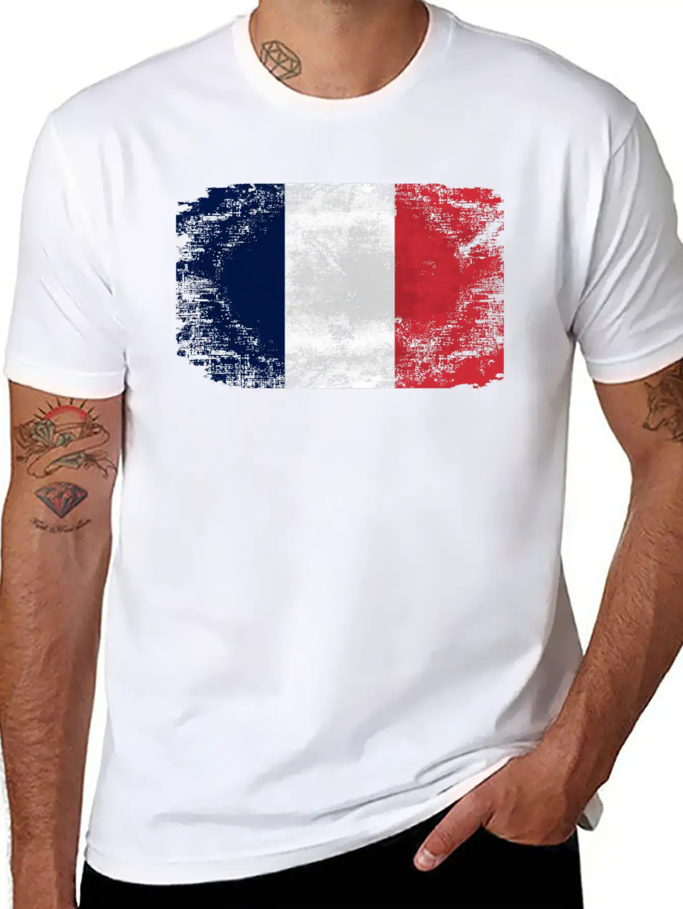 France Flag Relaxed Everyday Tee – Lightweight And Durable Cotton