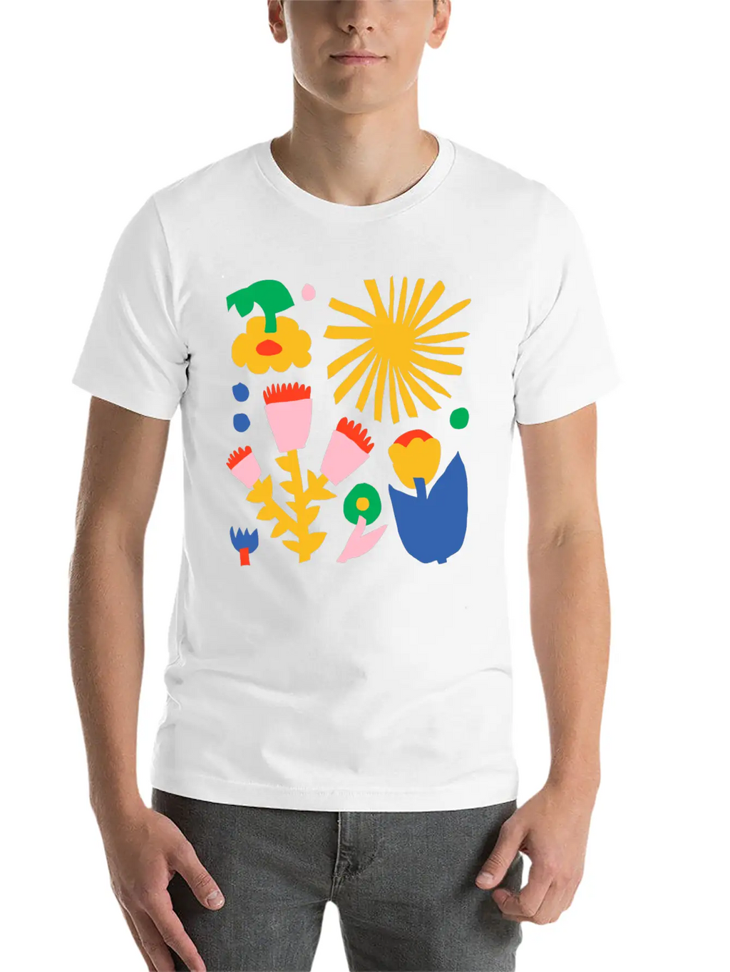 Fred Abstract Collage No1 Stylish Everyday T-Shirt – Unisex Basic Cotton Tee