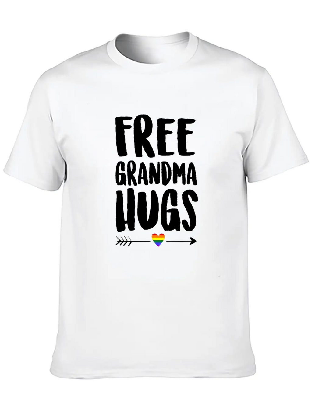 Free Grandma Hugs Arrow Rainbow Gay Pride TShirt Classic Cotton Tee – Unisex Comfort For Any Season