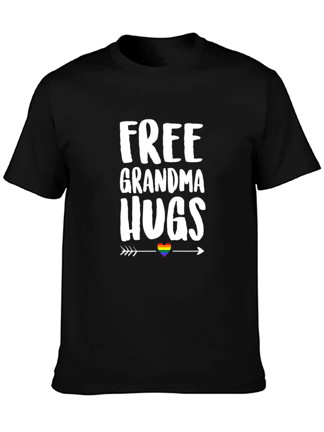 Free Grandma Hugs Arrow Rainbow Gay Pride TShirt Classic Cotton Tee – Unisex Comfort For Any Season