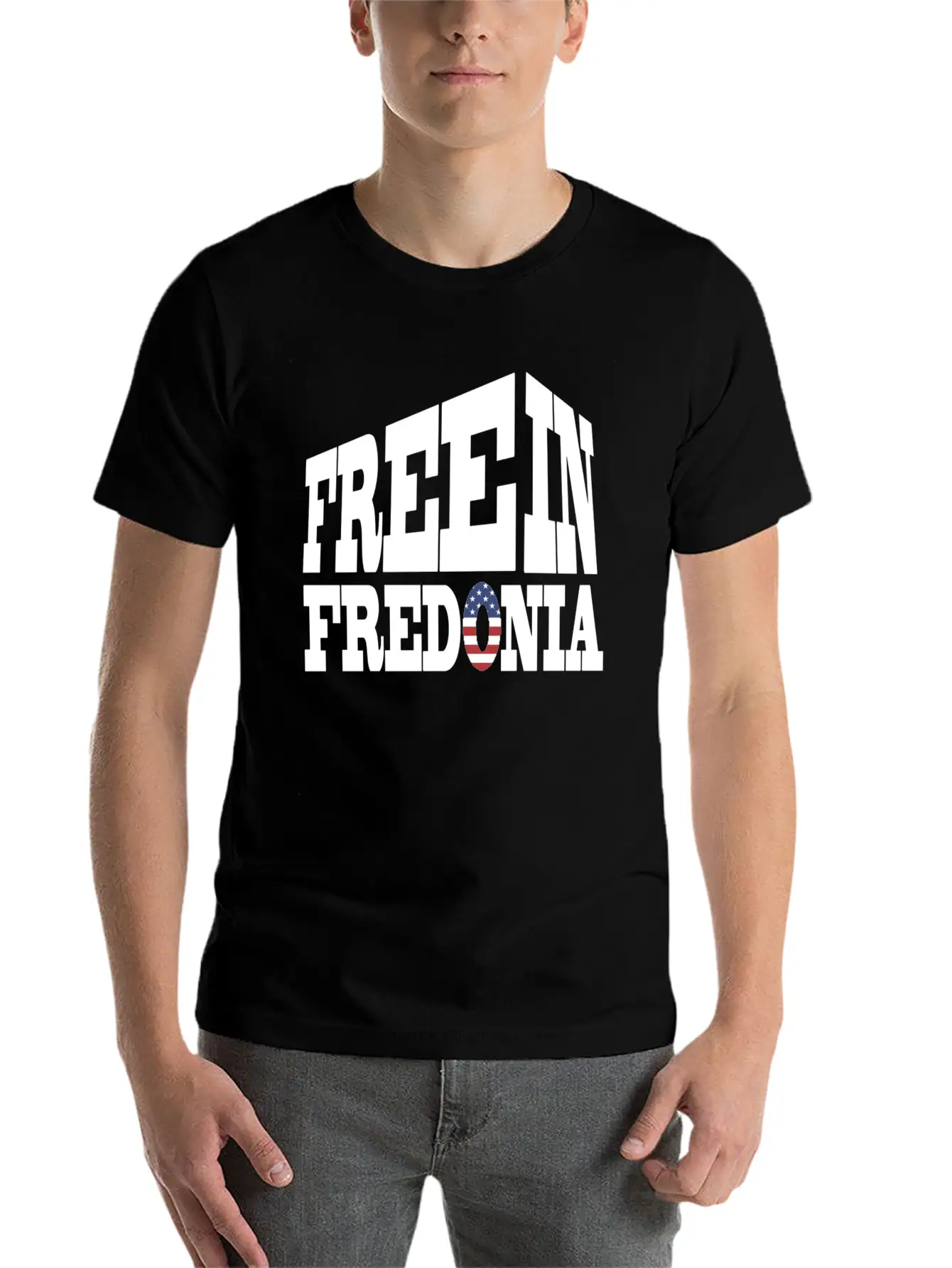 Free In Fredonia Unisex Casual T-Shirt – Clean Design For Daily Comfort