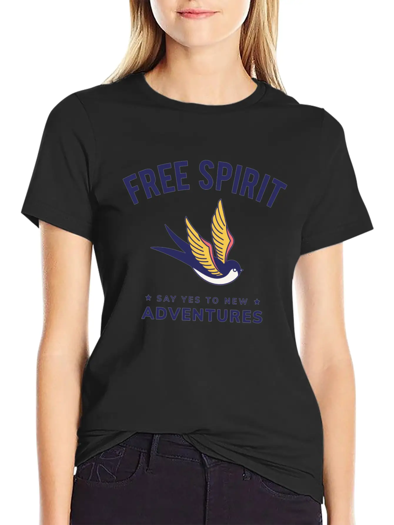 Free Spirit Breathable Graphic T-Shirt – Perfect For Casual Days
