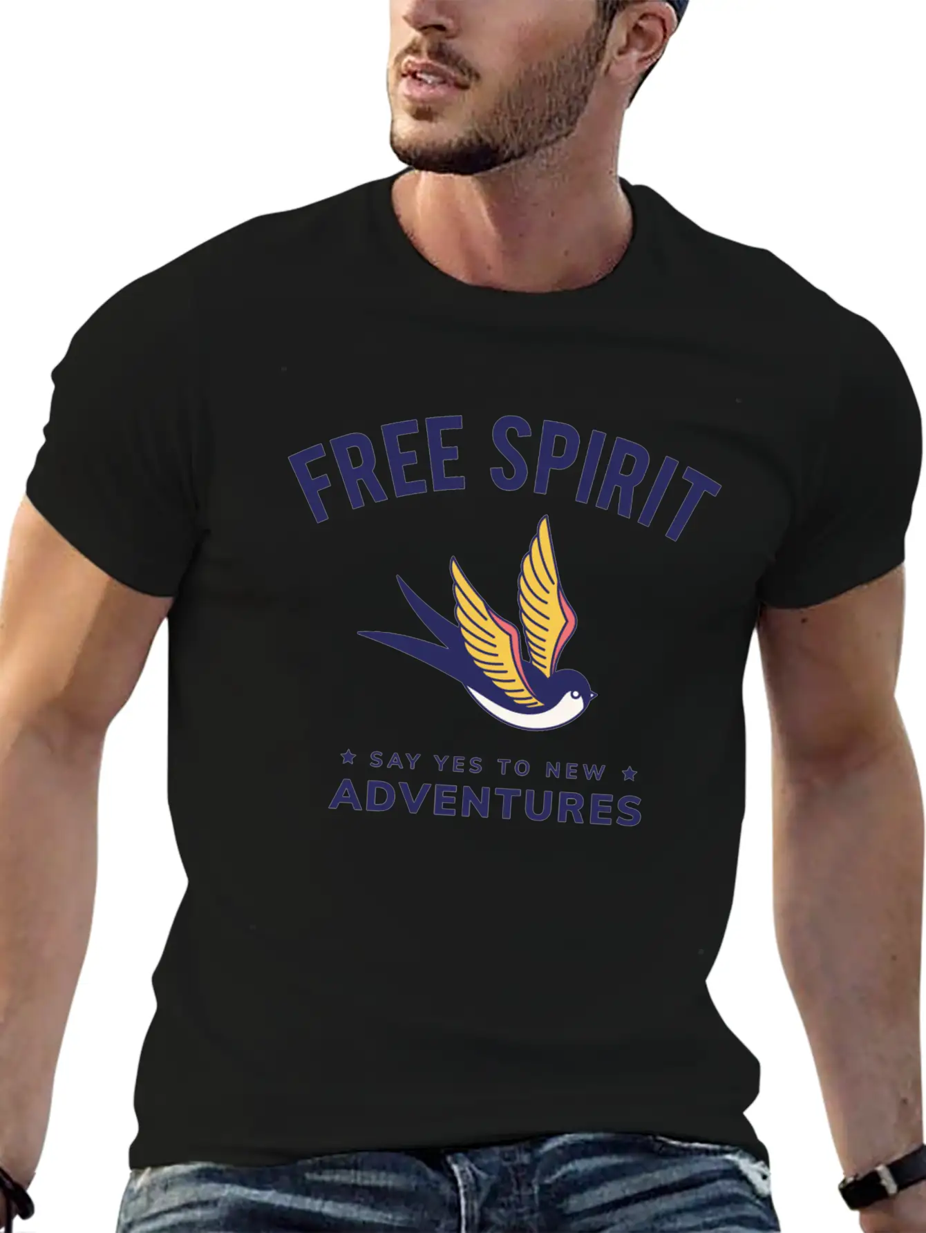 Free Spirit Breathable Graphic T-Shirt – Perfect For Casual Days