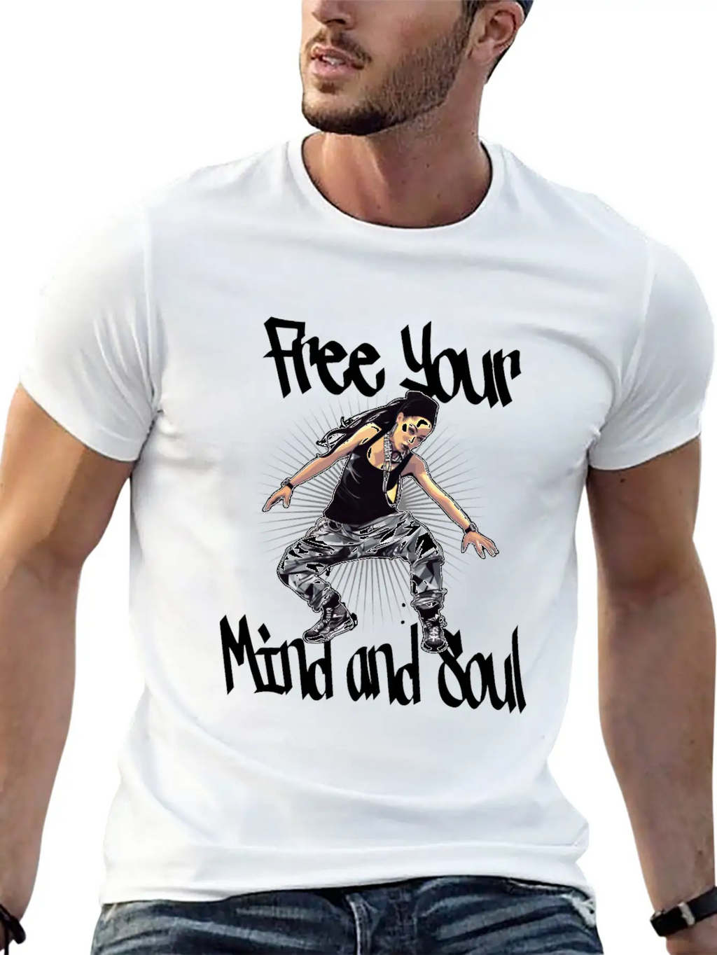 Free Your Mind And Soul Hip Hop Rap Stylish Everyday T-Shirt – Unisex Basic Cotton Tee