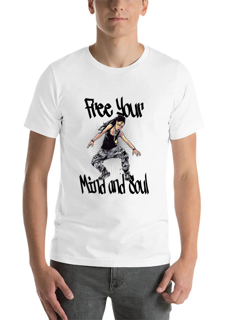 Free Your Mind And Soul Hip Hop Rap Stylish Everyday T-Shirt – Unisex Basic Cotton Tee