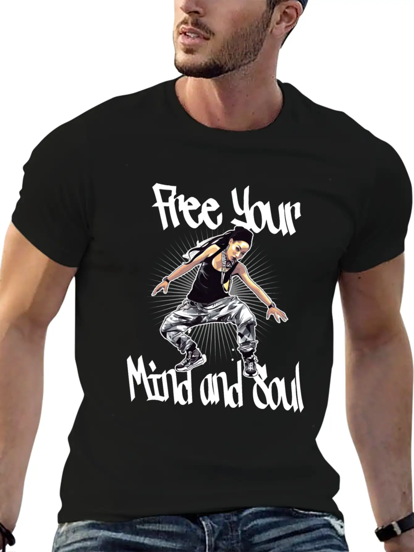 Free Your Mind And Soul Hip Hop Rap Stylish Everyday T-Shirt – Unisex Basic Cotton Tee