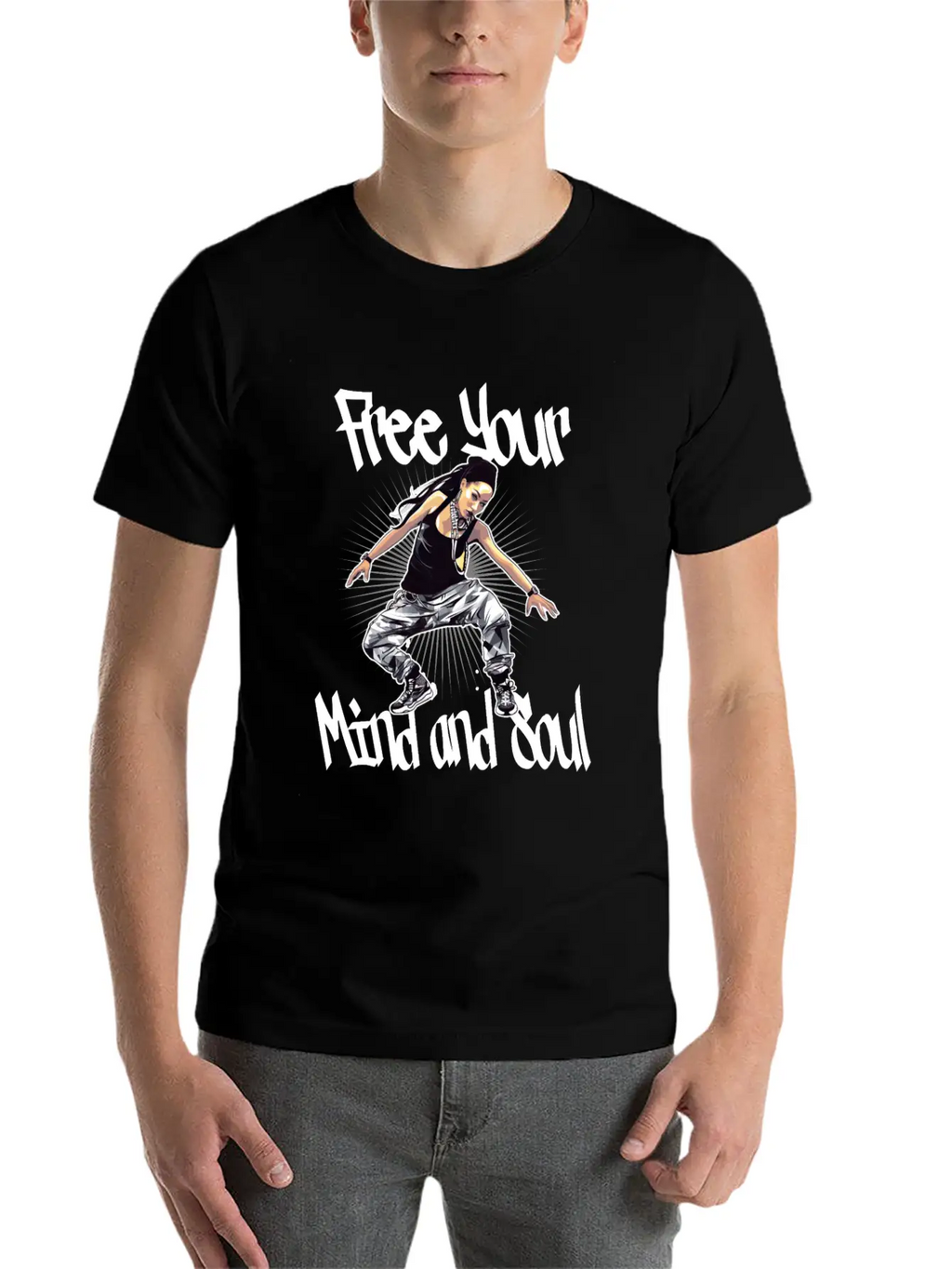 Free Your Mind And Soul Hip Hop Rap Stylish Everyday T-Shirt – Unisex Basic Cotton Tee