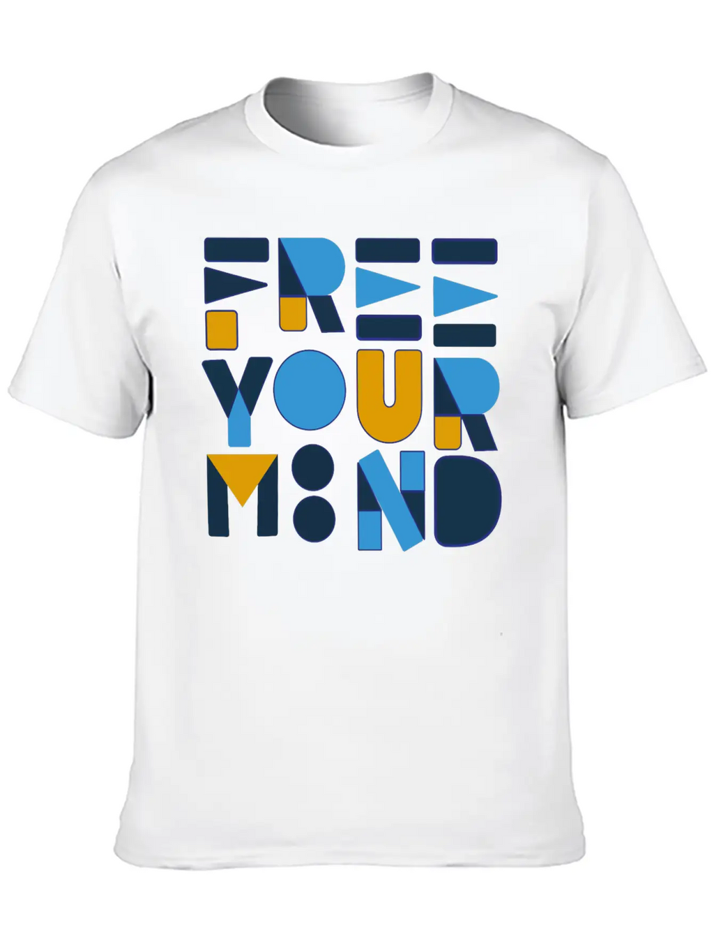 Free Your Mind Typography Design Stylish Everyday T-Shirt – Unisex Basic Cotton Tee