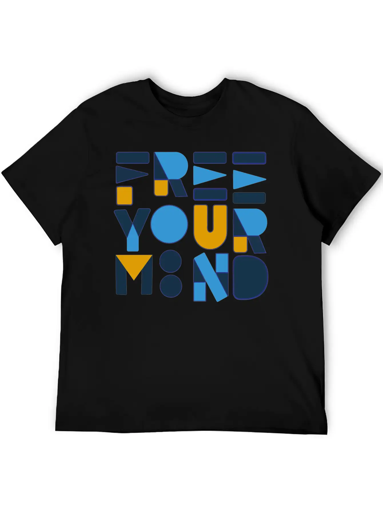 Free Your Mind Typography Design Stylish Everyday T-Shirt – Unisex Basic Cotton Tee
