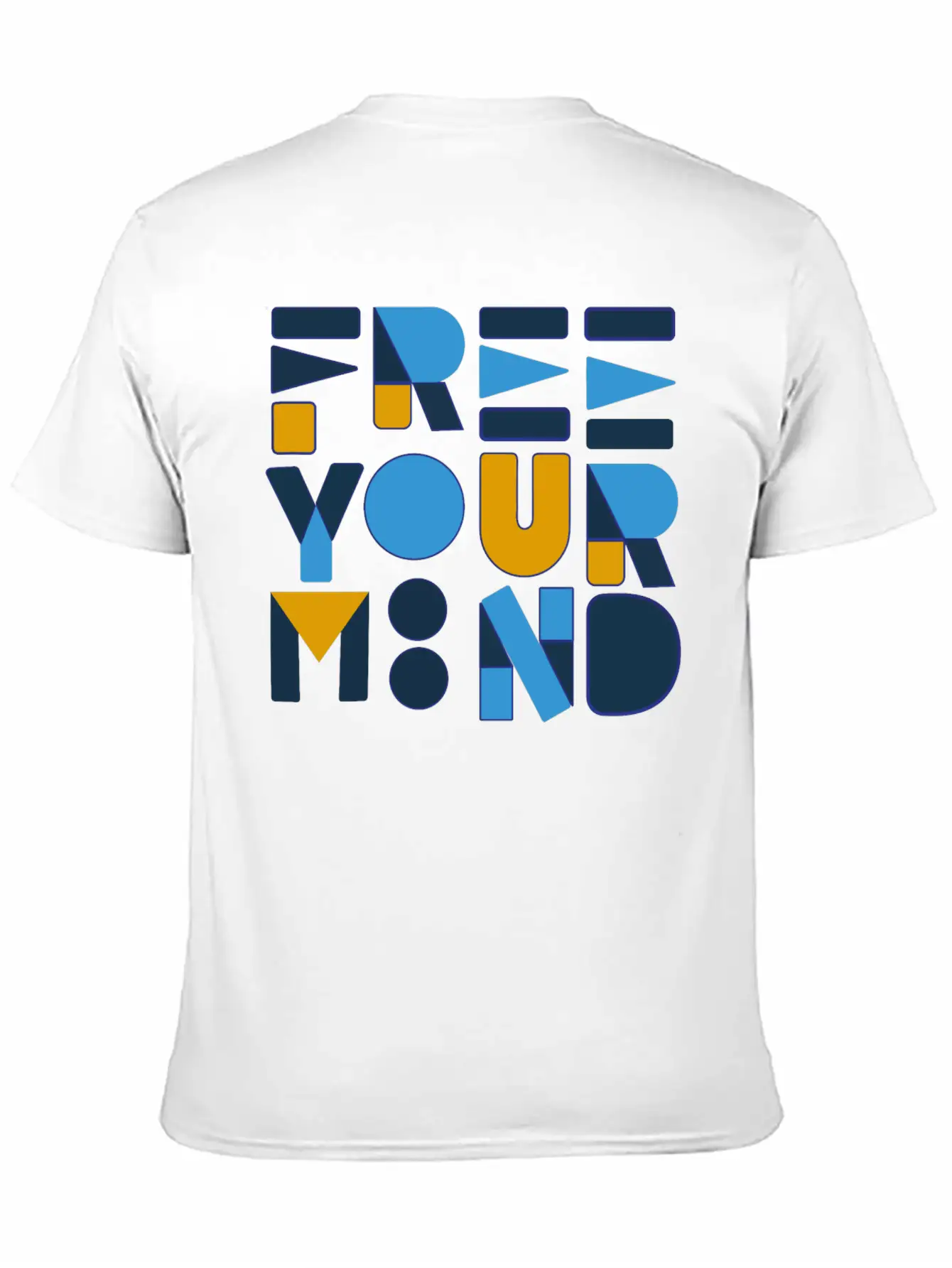 Free Your Mind Typography Design Stylish Everyday T-Shirt – Unisex Basic Cotton Tee