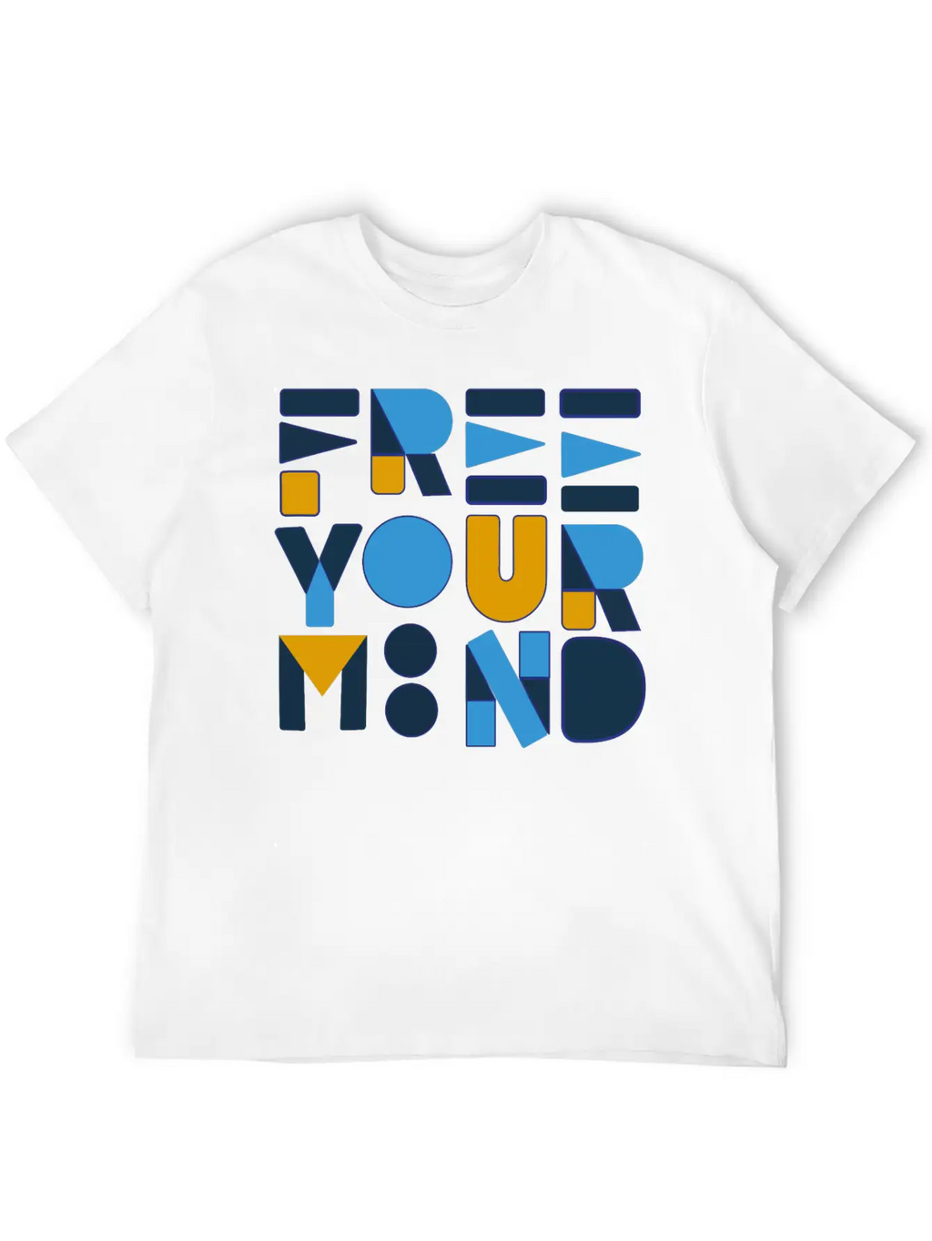 Free Your Mind Typography Design Stylish Everyday T-Shirt – Unisex Basic Cotton Tee