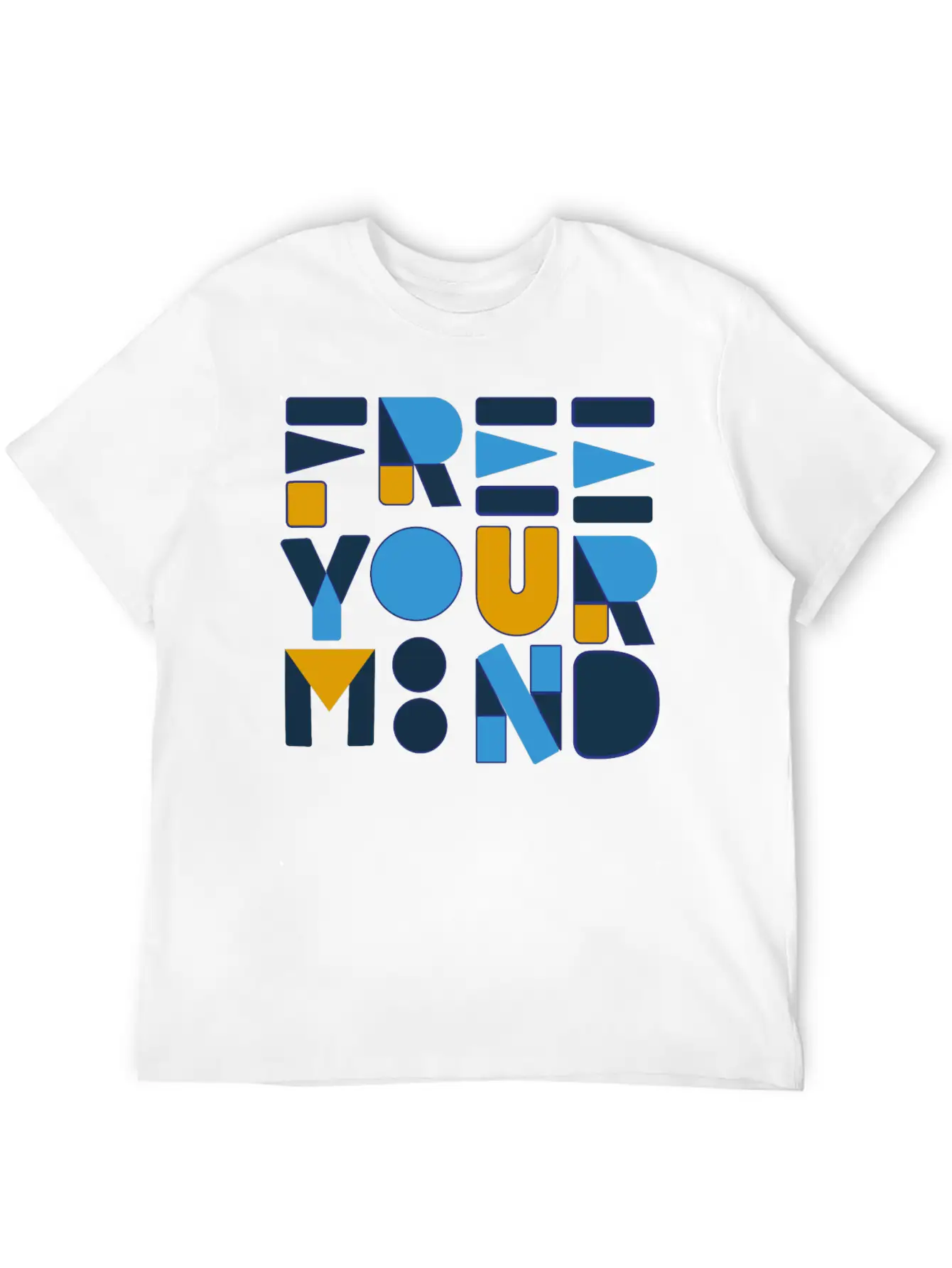 Free Your Mind Typography Design Stylish Everyday T-Shirt – Unisex Basic Cotton Tee