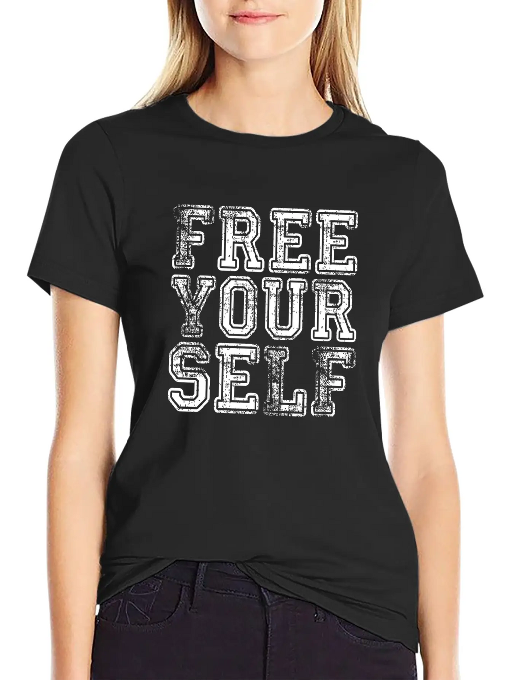 FREE YOURSELF Breathable Graphic T-Shirt – Perfect For Casual Days
