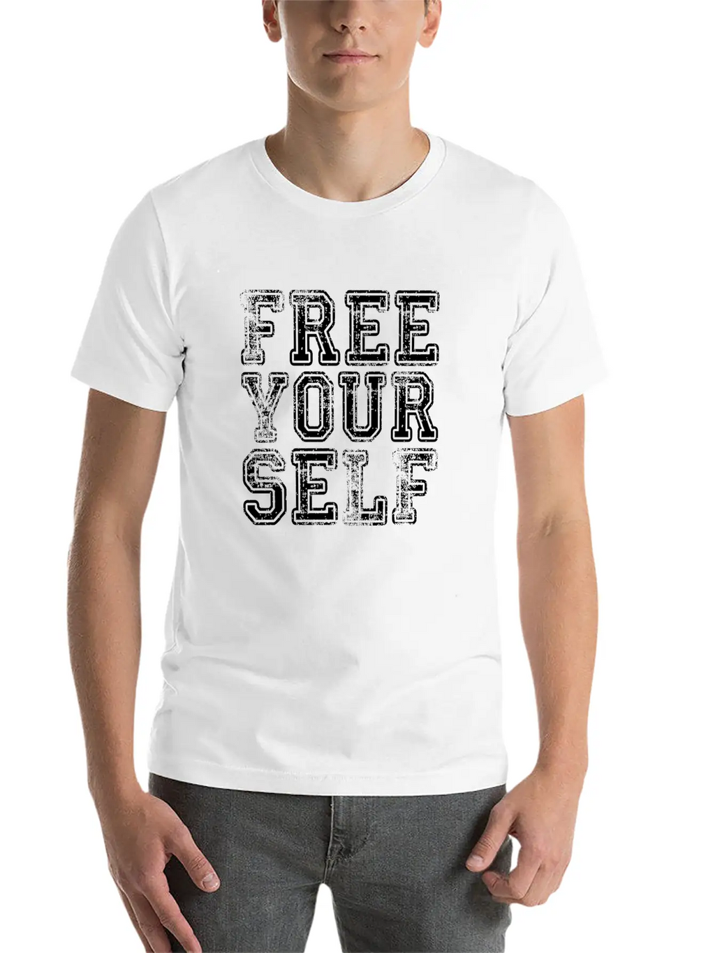 FREE YOURSELF Breathable Graphic T-Shirt – Perfect For Casual Days