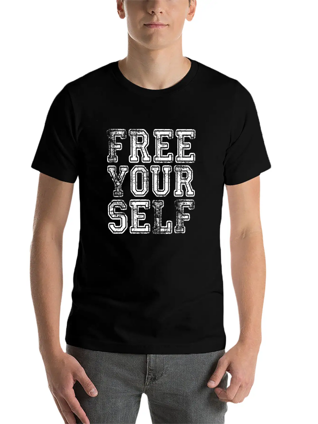 FREE YOURSELF Breathable Graphic T-Shirt – Perfect For Casual Days