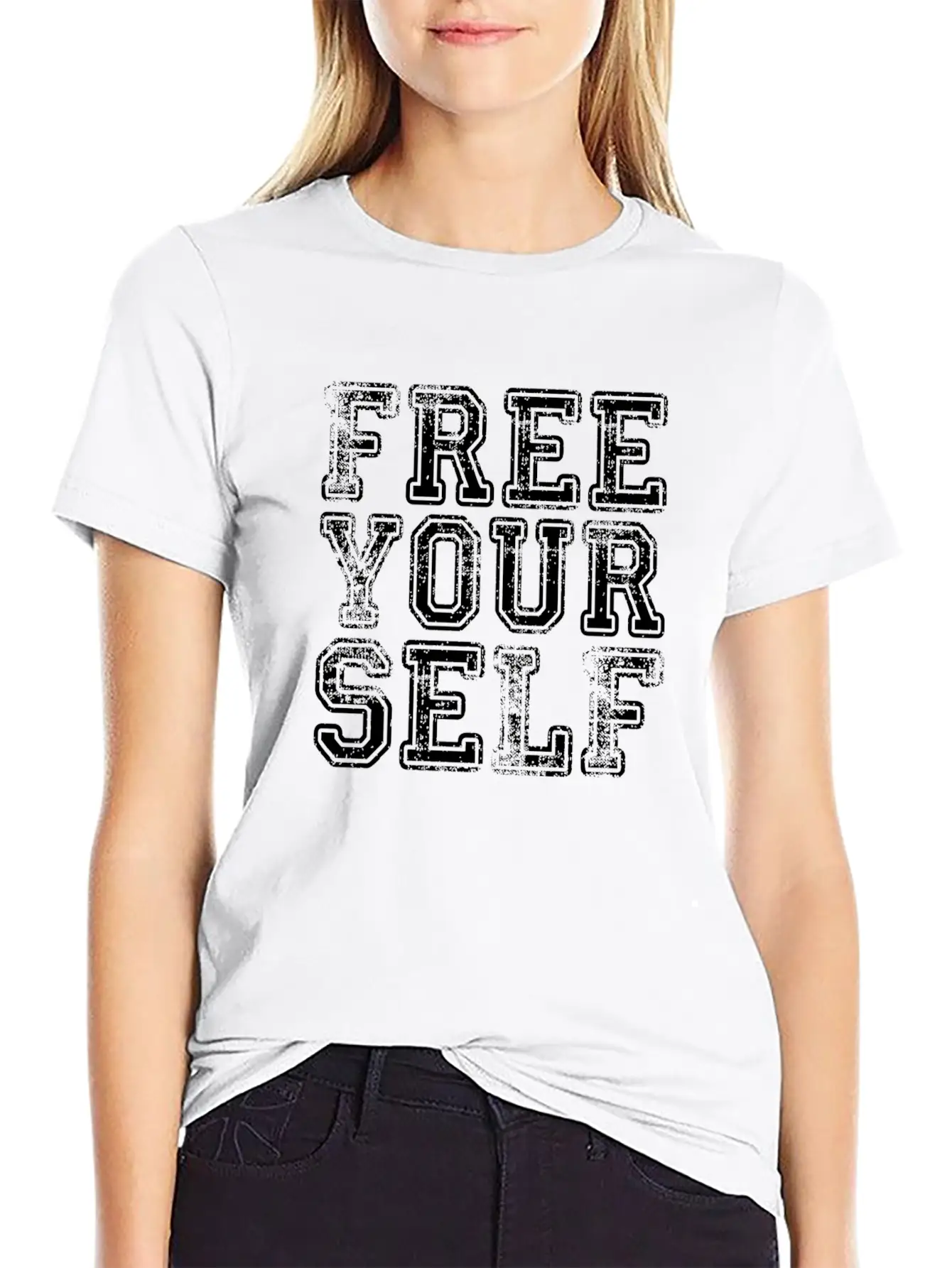 FREE YOURSELF Breathable Graphic T-Shirt – Perfect For Casual Days