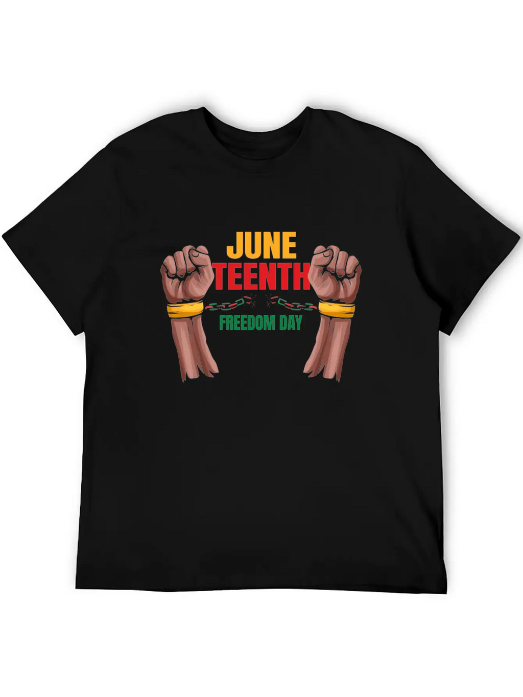 Freedom Day Destroying Handcuffs Celebrate Basic Graphic T-Shirt – Daily Comfort In Soft Cotton