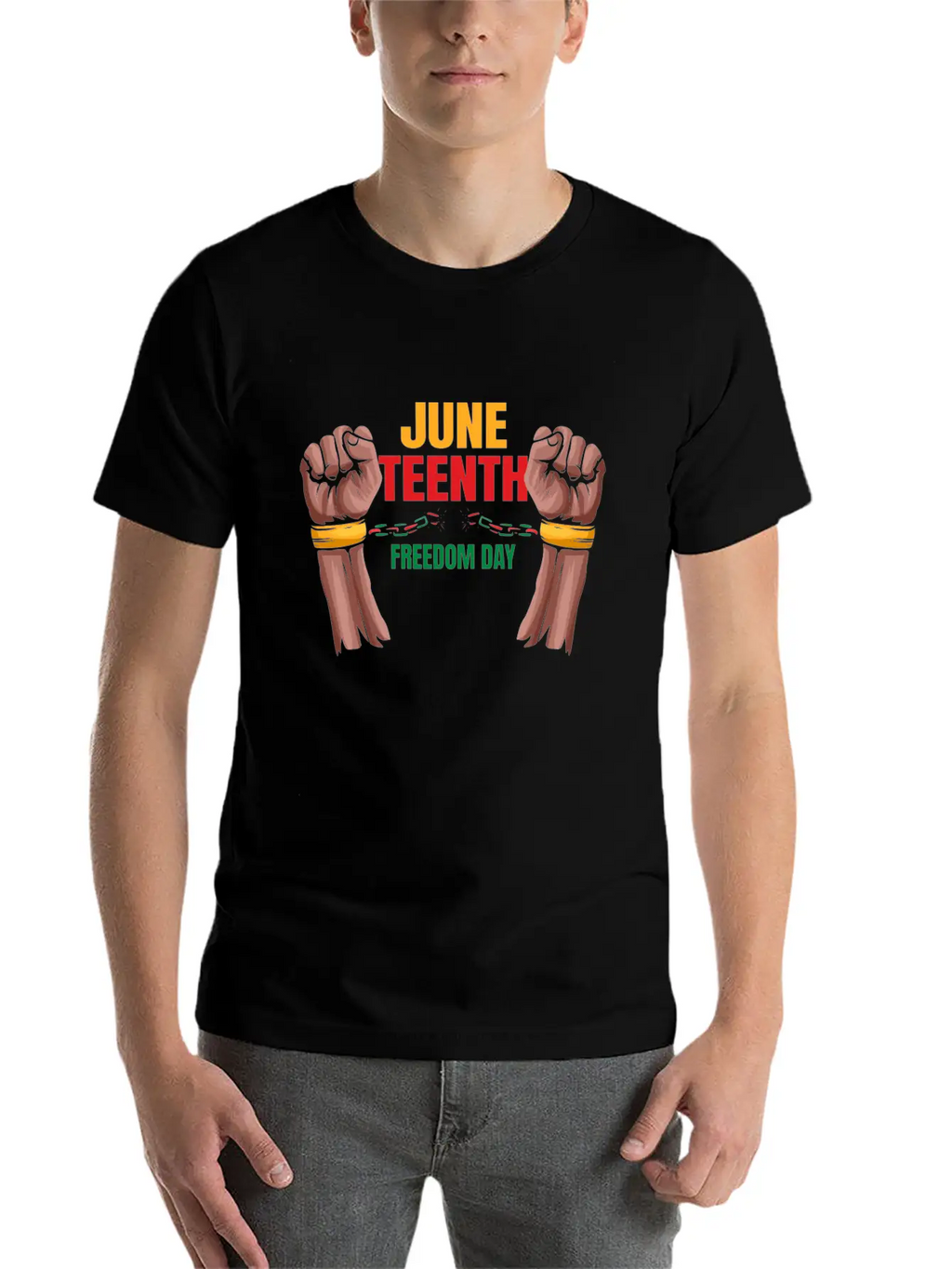 Freedom Day Destroying Handcuffs Celebrate Basic Graphic T-Shirt – Daily Comfort In Soft Cotton