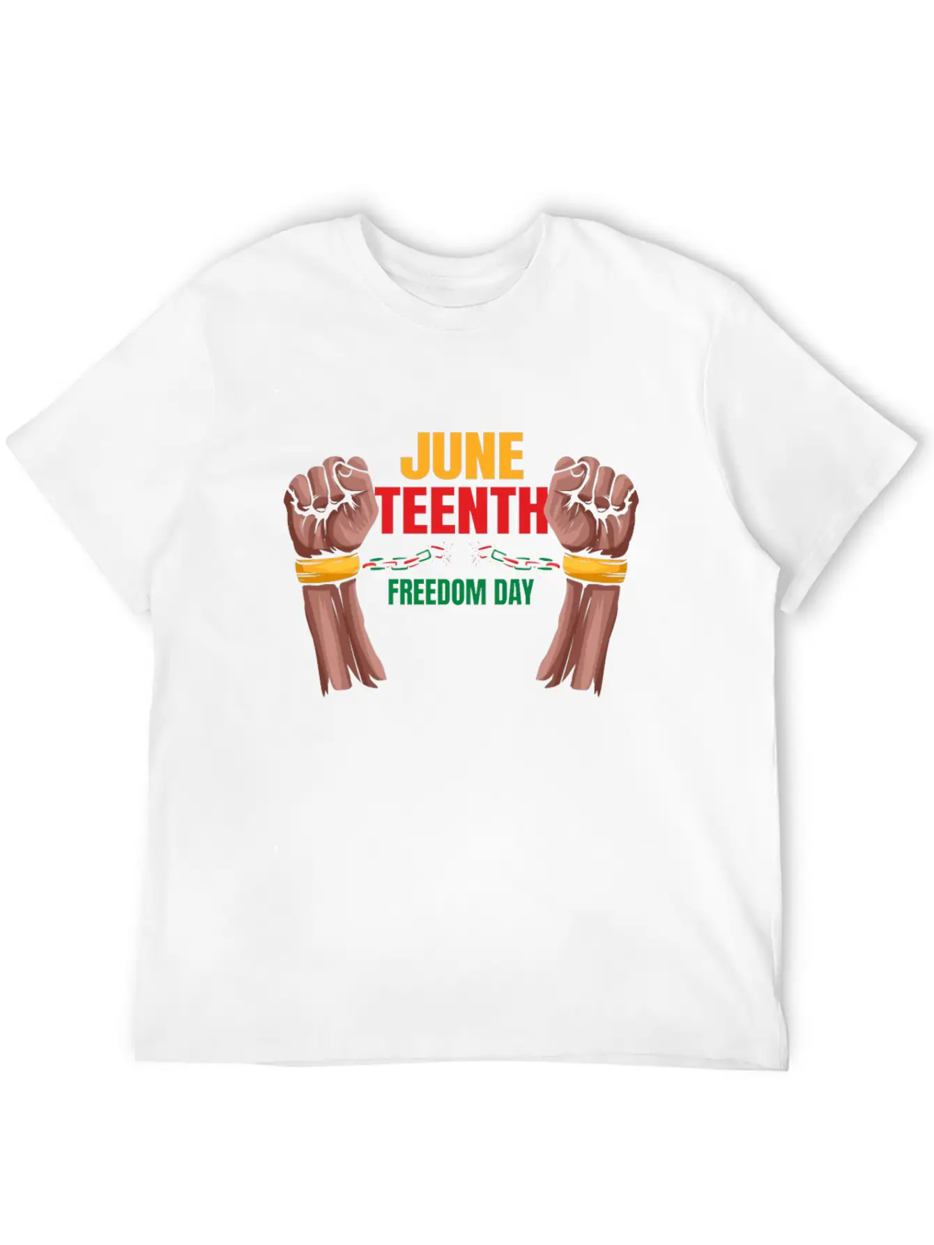 Freedom Day Destroying Handcuffs Celebrate Basic Graphic T-Shirt – Daily Comfort In Soft Cotton