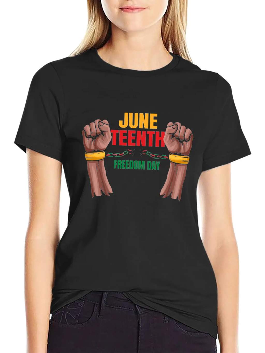 Freedom Day Destroying Handcuffs Celebrate Basic Graphic T-Shirt – Daily Comfort In Soft Cotton