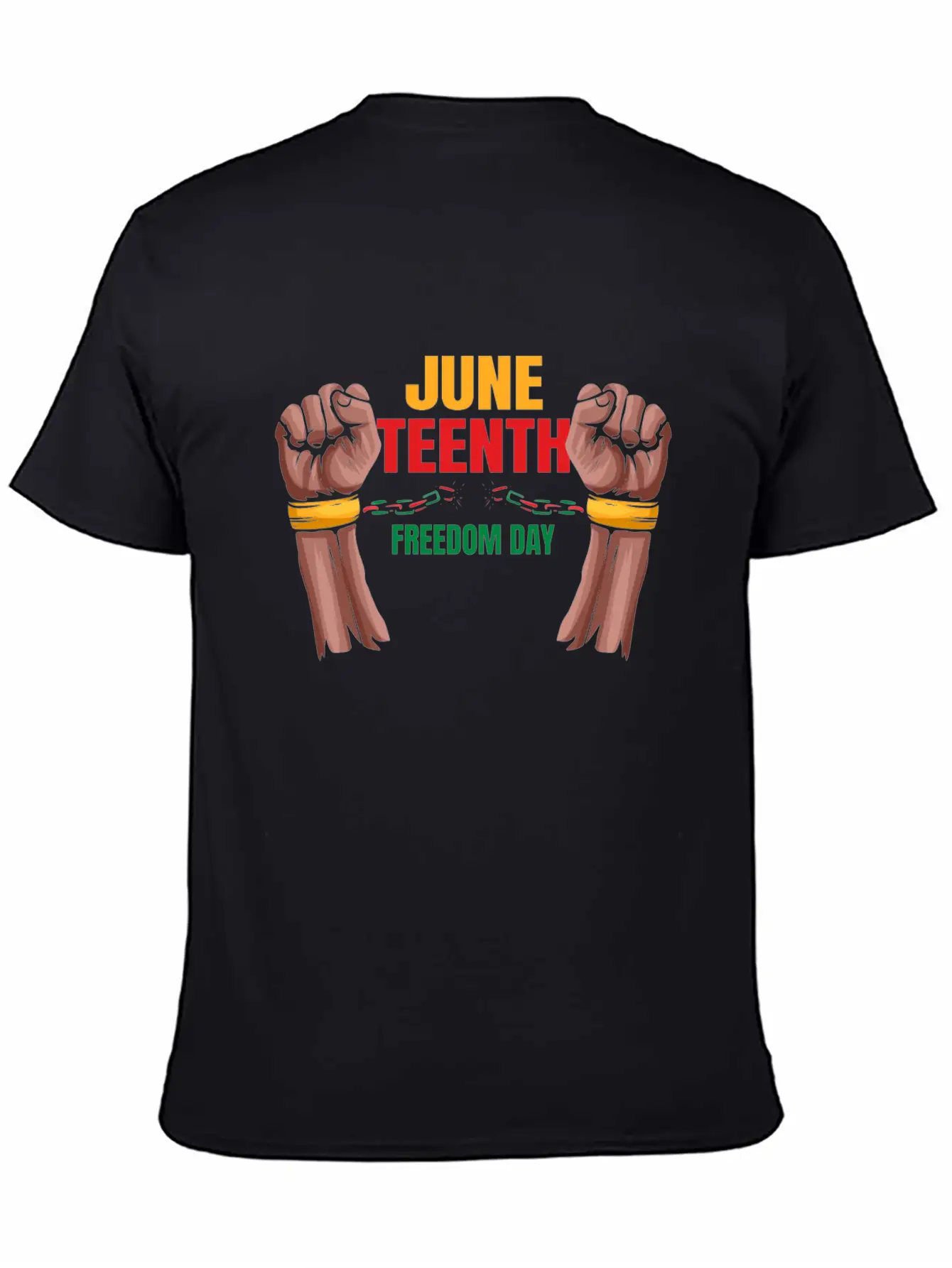 Freedom Day Destroying Handcuffs Celebrate Basic Graphic T-Shirt – Daily Comfort In Soft Cotton