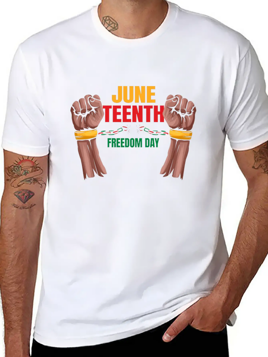 Freedom Day Destroying Handcuffs Celebrate Basic Graphic T-Shirt – Daily Comfort In Soft Cotton