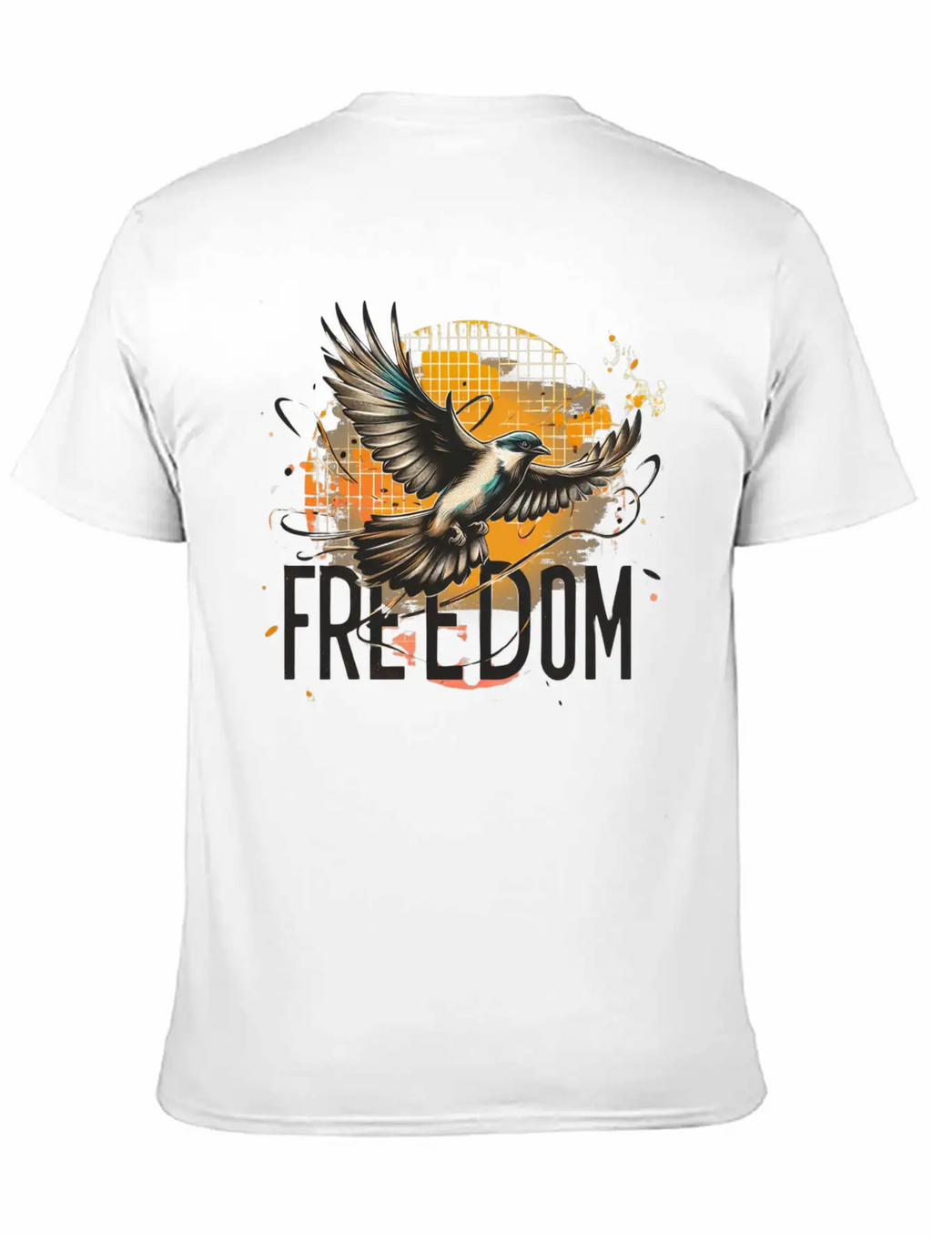 Freedom In Flight Artistic Bird Classic Cotton Tee – Unisex Comfort For Any Season