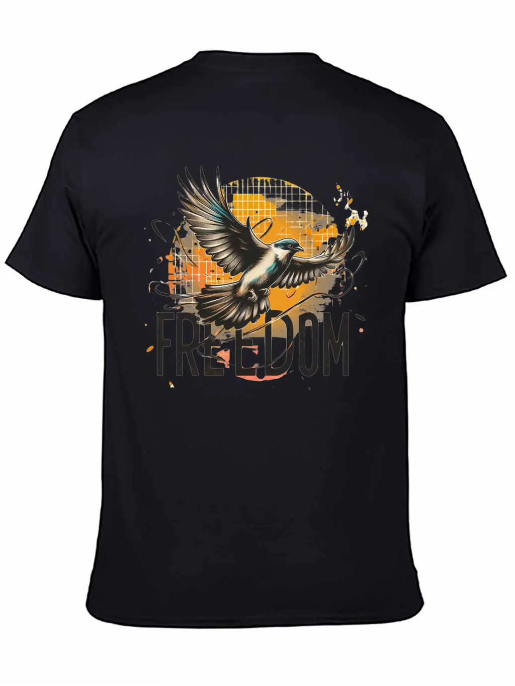 Freedom In Flight Artistic Bird Classic Cotton Tee – Unisex Comfort For Any Season