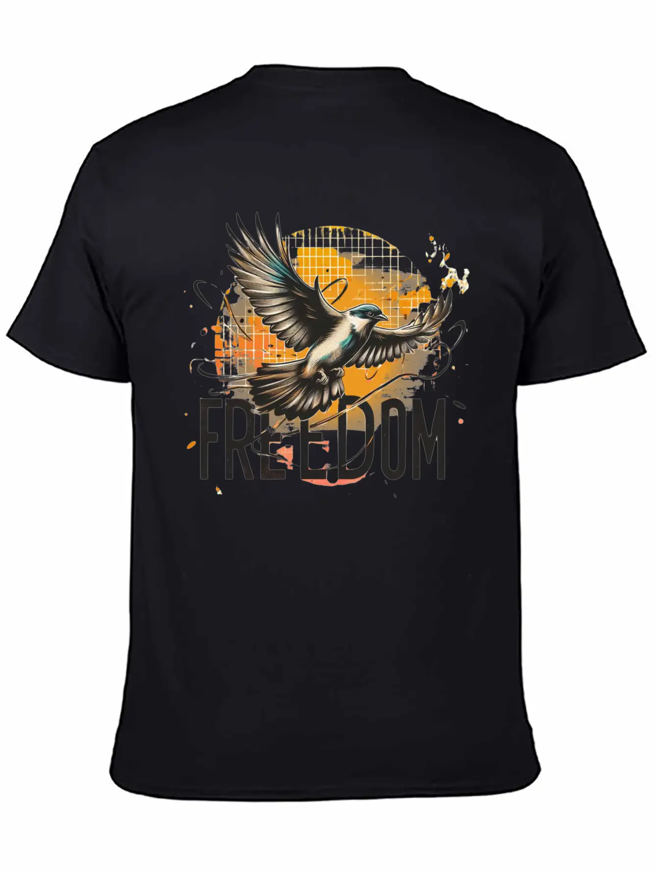 Freedom In Flight Artistic Bird Classic Cotton Tee – Unisex Comfort For Any Season