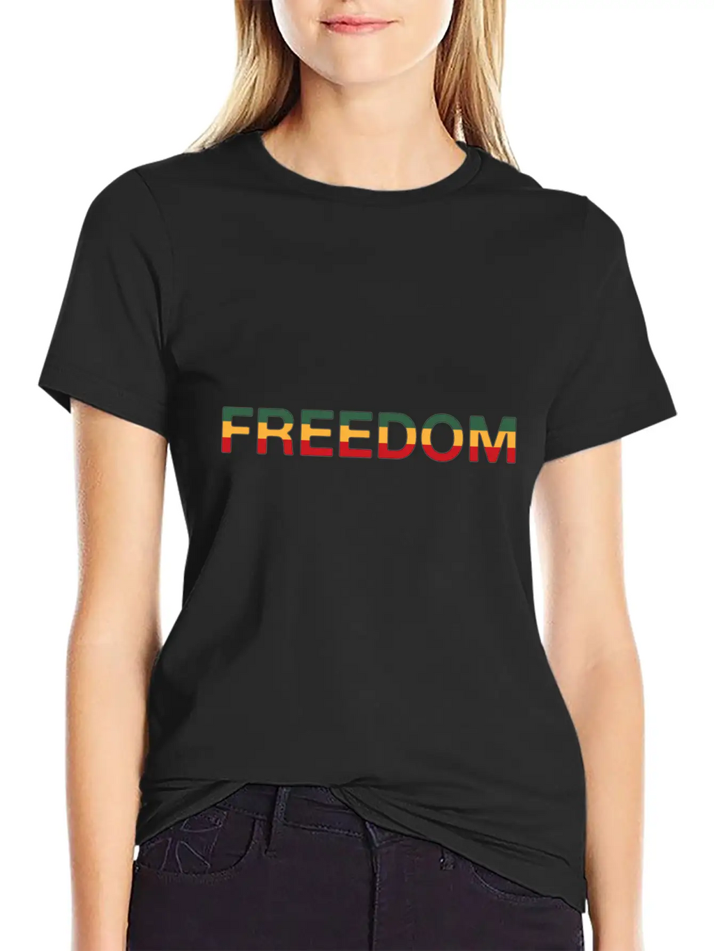 Freedom Reggae Modern Fit Casual T-Shirt – Clean And Versatile Design