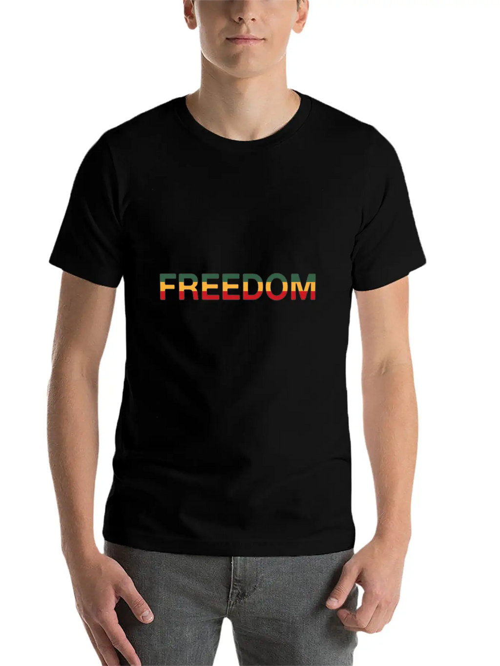 Freedom Reggae Modern Fit Casual T-Shirt – Clean And Versatile Design