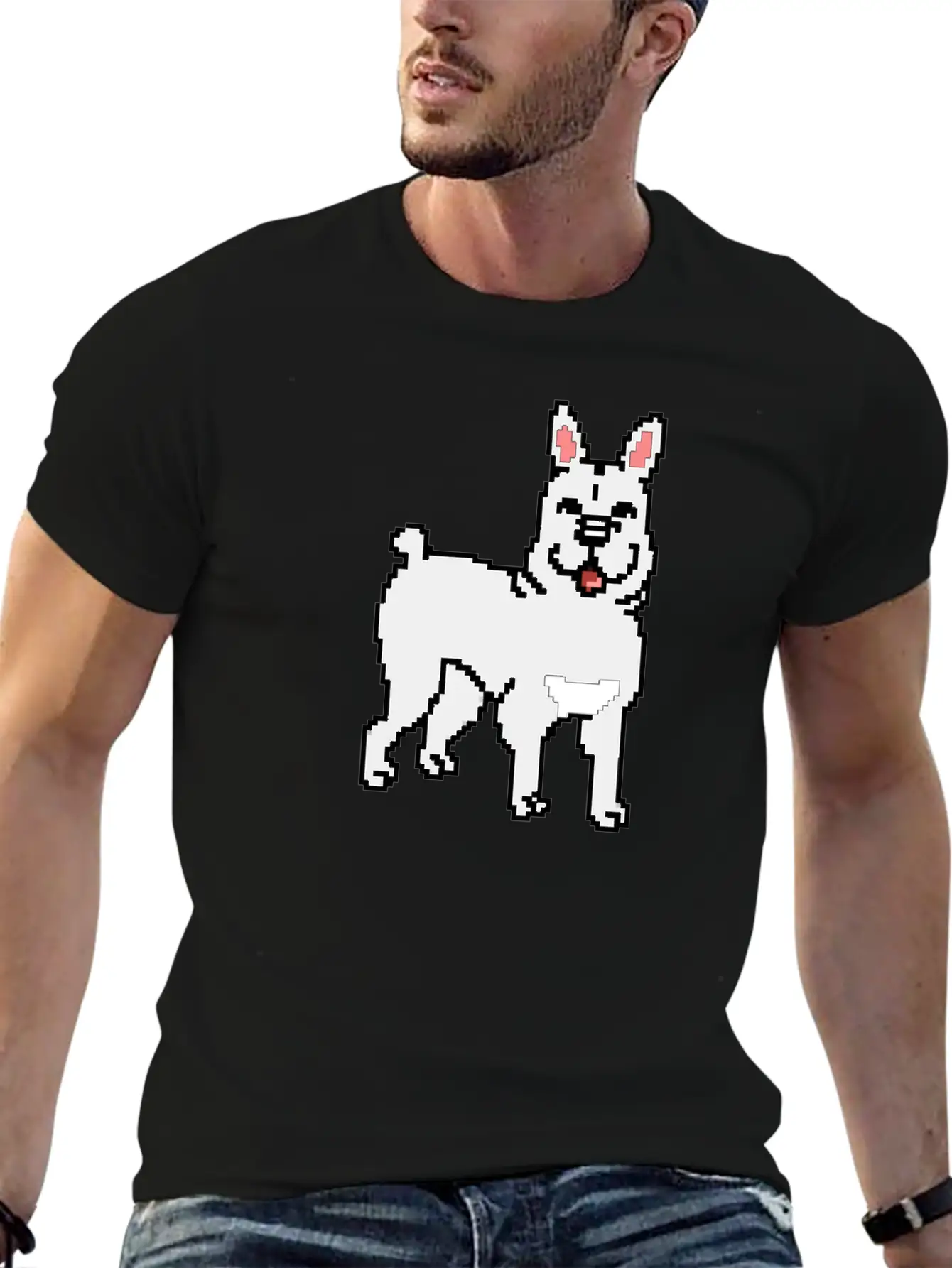 French Bulldog Pixel Art Essential Cotton Tee For Daily Outfits – Unisex Style