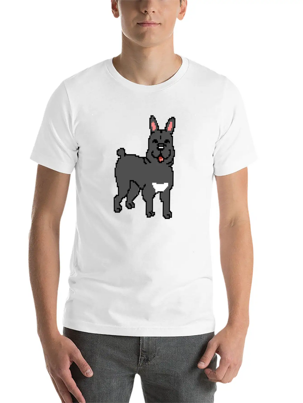 French Bulldog Pixel Art Essential Cotton Tee For Daily Outfits – Unisex Style