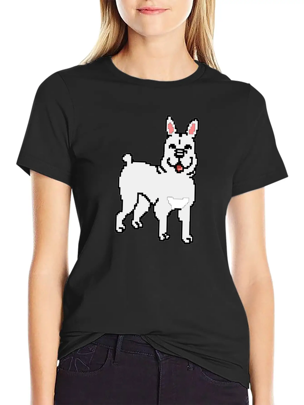French Bulldog Pixel Art Essential Cotton Tee For Daily Outfits – Unisex Style