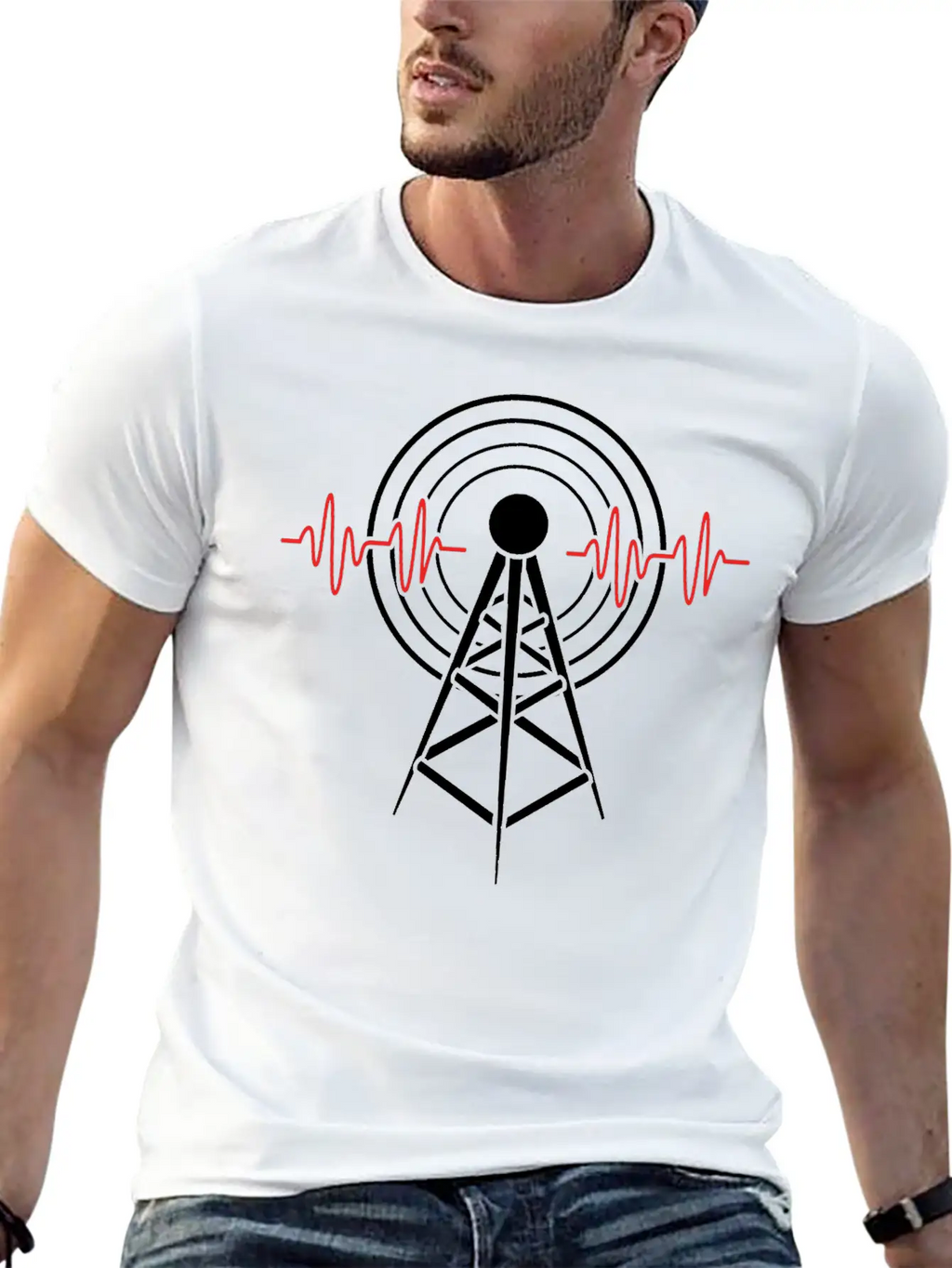 Frequency Antenna Ham Amateur Radio Unisex Casual T-Shirt – Clean Design For Daily Comfort