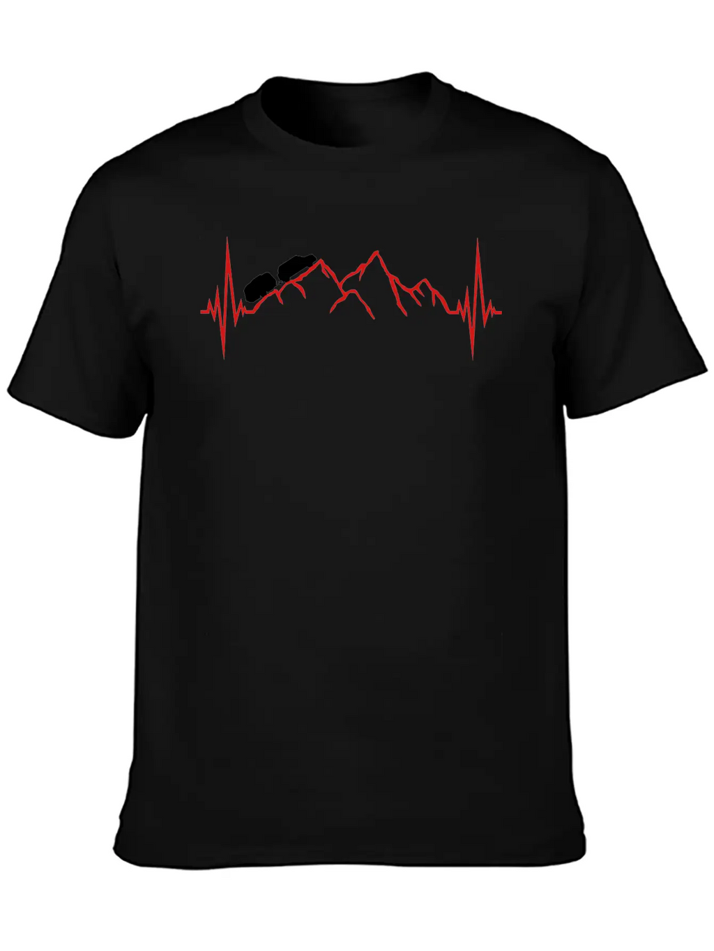 Frequency Pulse Heartbeat Mountains Mountains Cara Classic Cotton Tee – Unisex Comfort For Any Season