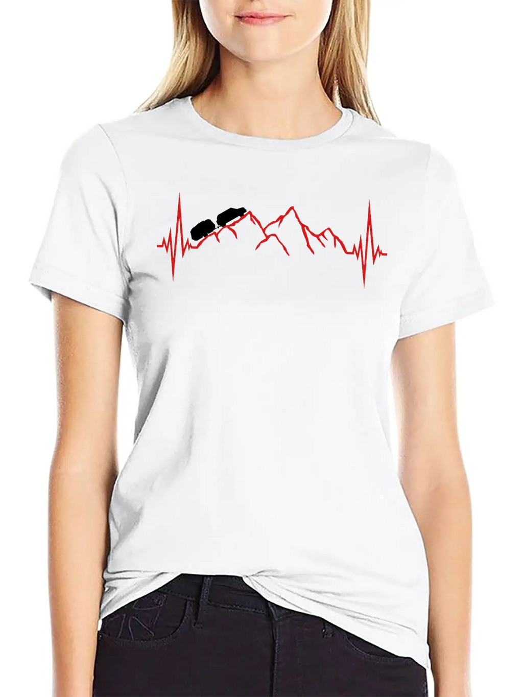 Frequency Pulse Heartbeat Mountains Mountains Cara Classic Cotton Tee – Unisex Comfort For Any Season