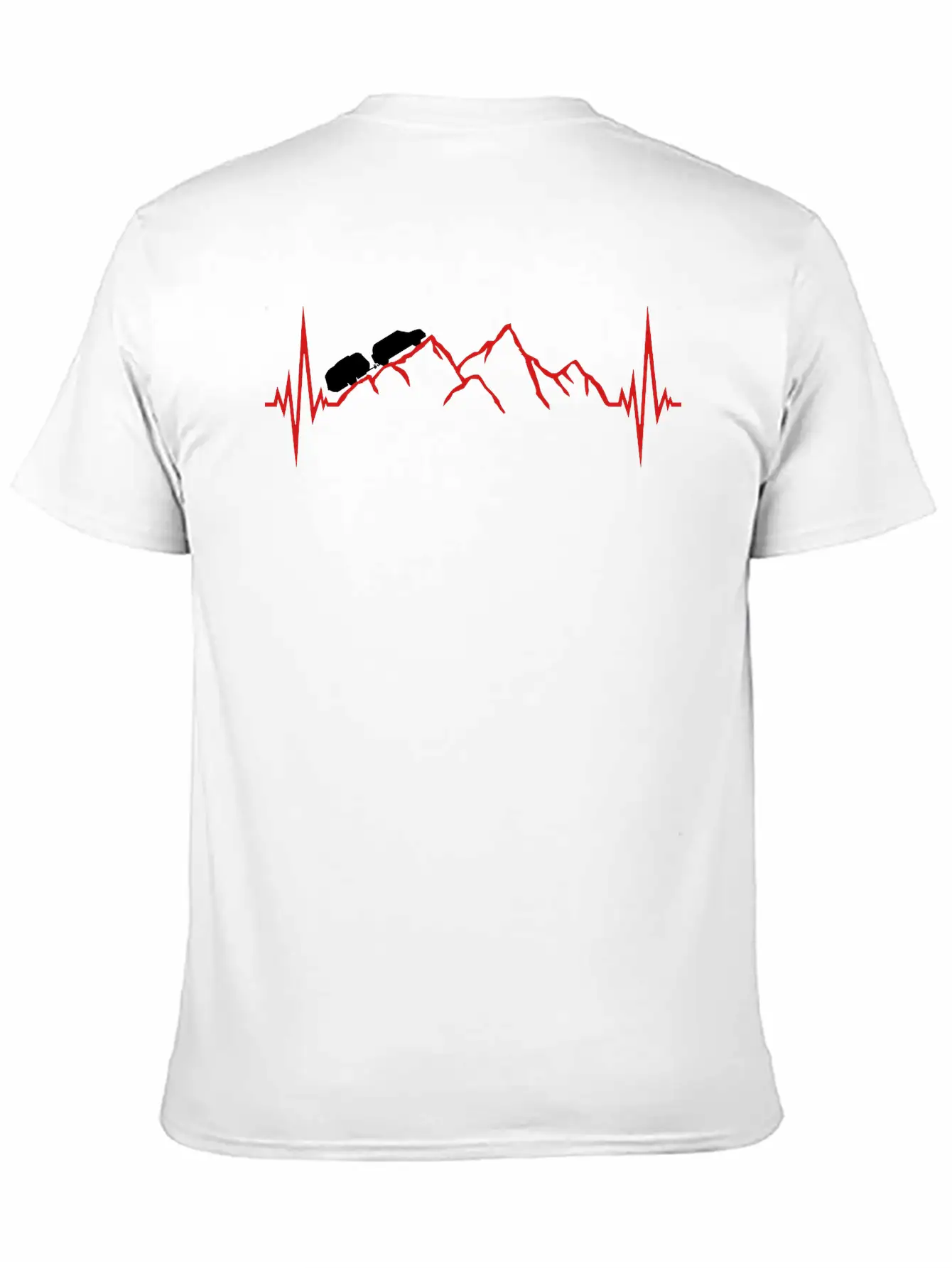 Frequency Pulse Heartbeat Mountains Mountains Cara Classic Cotton Tee – Unisex Comfort For Any Season