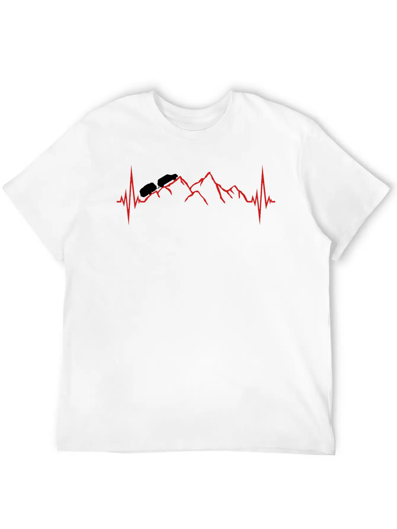 Frequency Pulse Heartbeat Mountains Mountains Cara Classic Cotton Tee – Unisex Comfort For Any Season