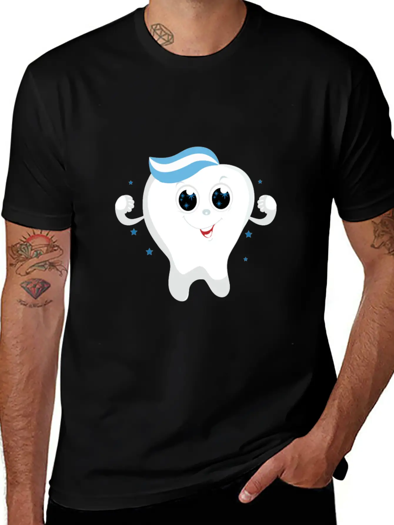Friendly Kawaii Tooth Classic Cotton Tee – Unisex Comfort For Any Season
