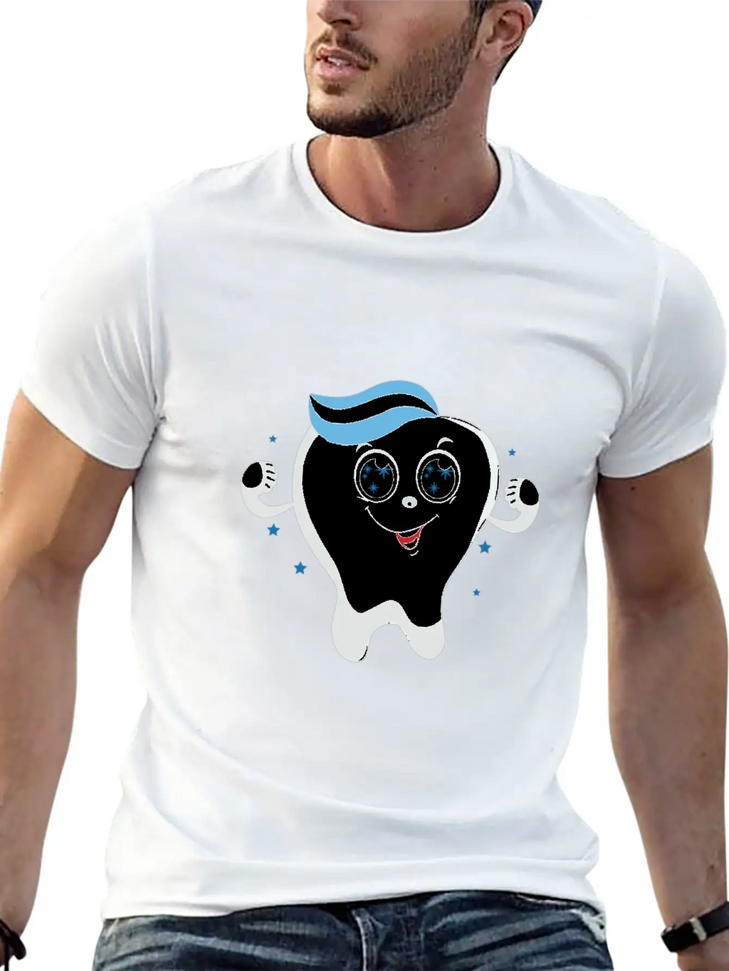 Friendly Kawaii Tooth Classic Cotton Tee – Unisex Comfort For Any Season